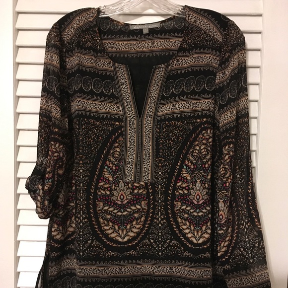 Daniel Rainn paisley print top - Picture 1 of 3